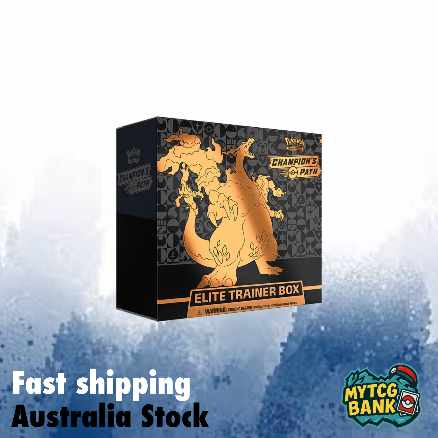 Pokémon TCG: Champion’s Path Elite Trainer Box – Factory Sealed ETB (10 Booster Packs + Charizard V Promo)