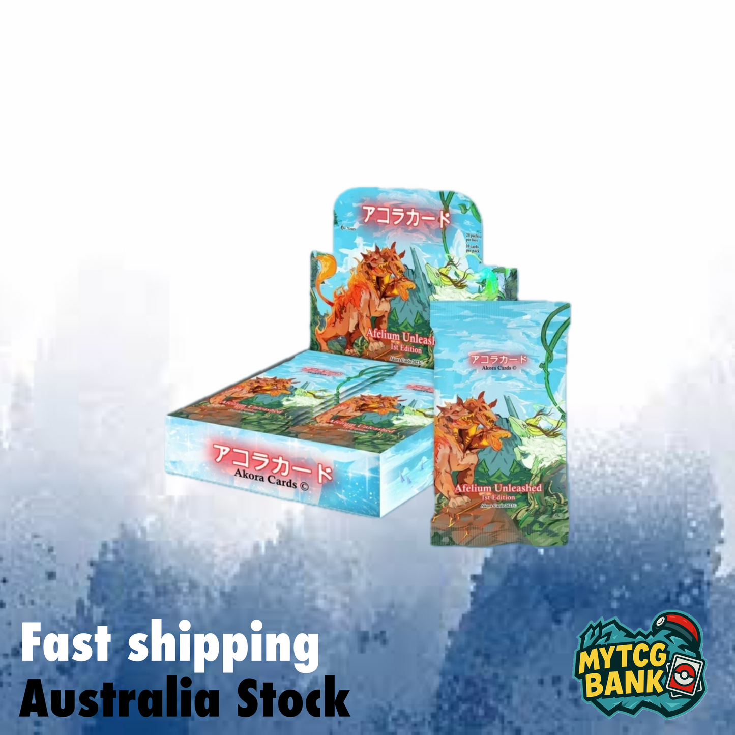 Akora TCG – Afelium Unleashed 1st Edition Booster Box (English, Factory-Sealed, 20 Packs)