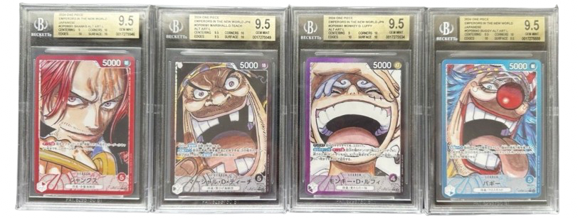 One Piece TCG : BGS 9.5 Four emperors set