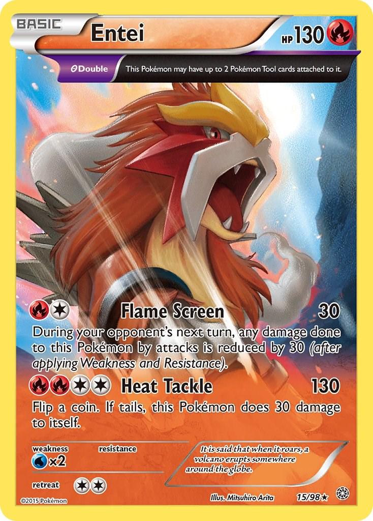 Entei Ful Art Holo- Pokémon Ancient Origins - Near Mint