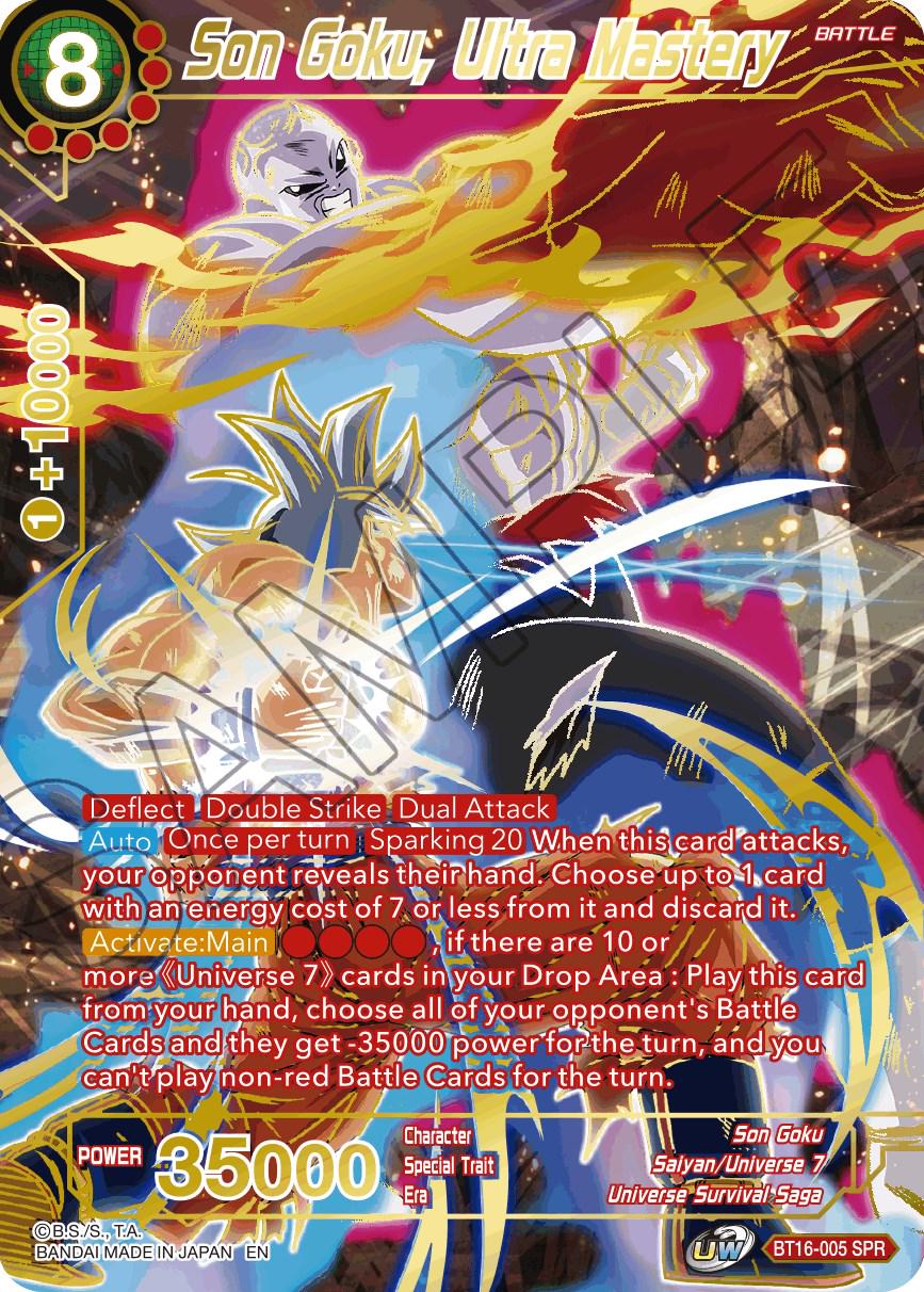Son Goku, Ultra Mastery BT16-005 SPR Foil - Mint