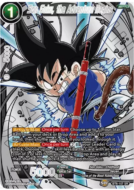 Son Goku, the Adventure Begins BT6-107 Alternate Art Textured Foil - Mint