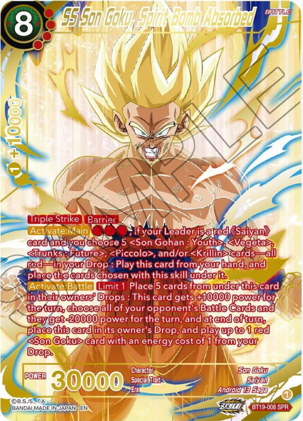 SS Son Goku, Spirit Bomb Absorbed BT19-008 SPR Foil - Mint
