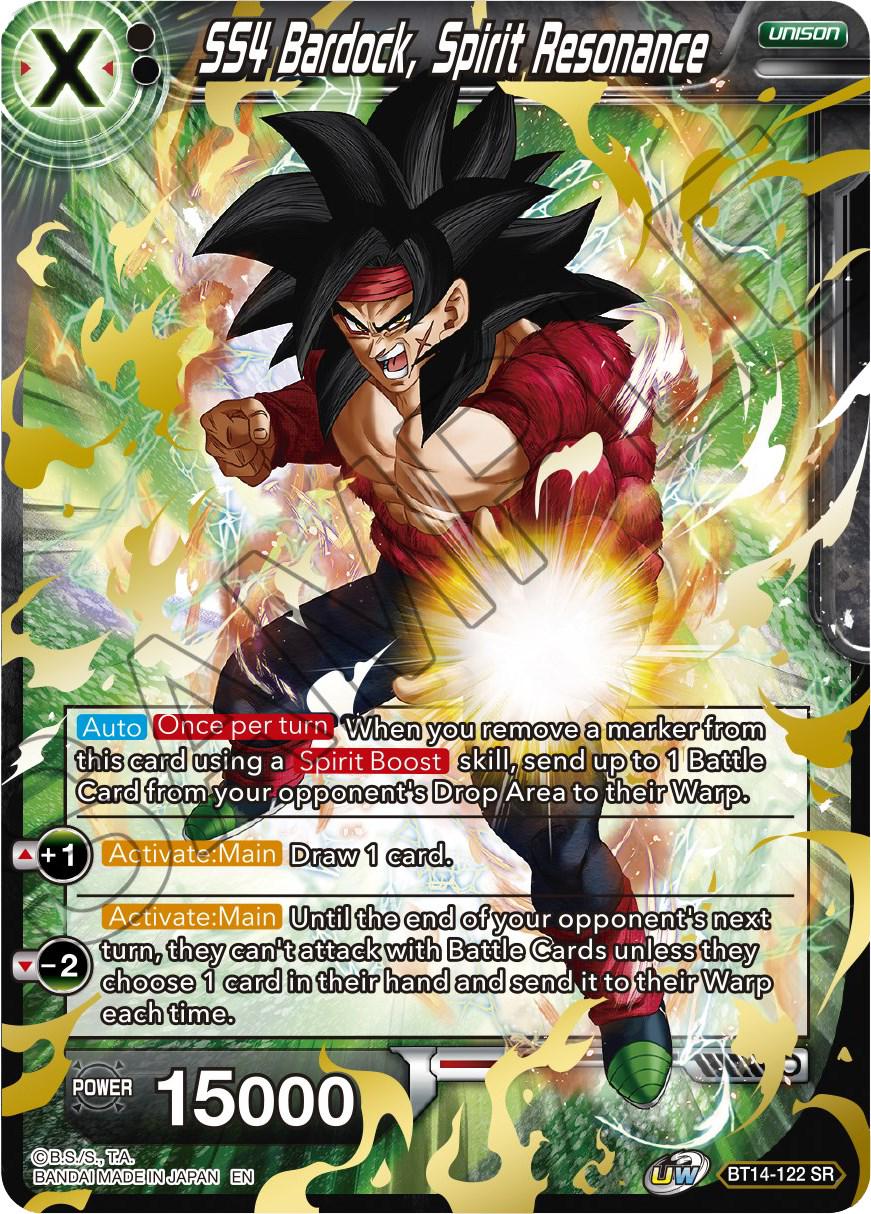 SS4 Bardock, Spirit Resonance BT14-122 SR Foil - Mint