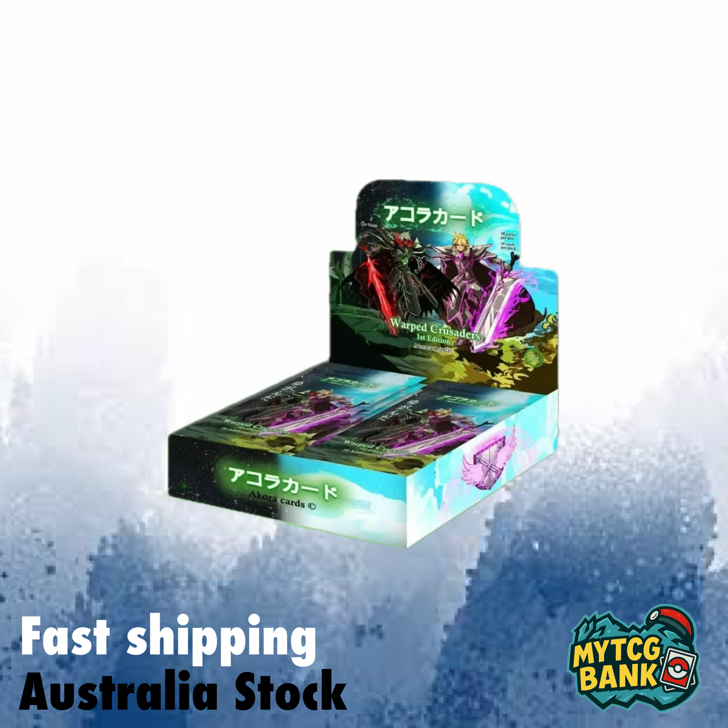 Akora TCG – Warped Crusaders 1st Edition Booster Box (20 Packs, Factory-Sealed)