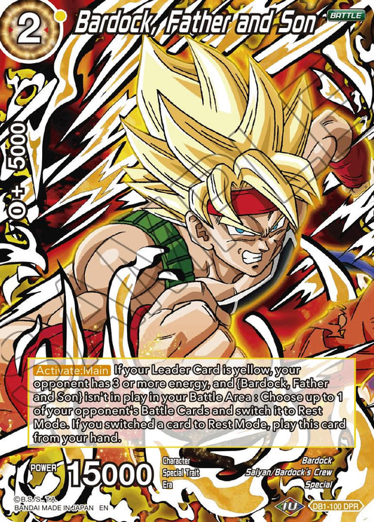 Bardock, Father and Son DB1-100 DPR Foil - Mint