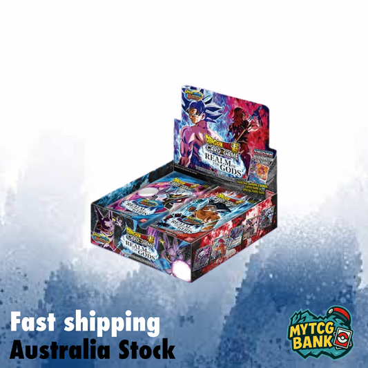 Dragon Ball Super TCG — Realm of the Gods Booster Box (Set 7, DBS‑B16) | Sealed 24-Pack Box