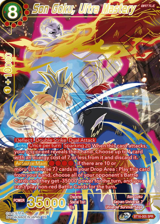 Son Goku, Ultra Mastery BT16-005 SPR Foil - Mint