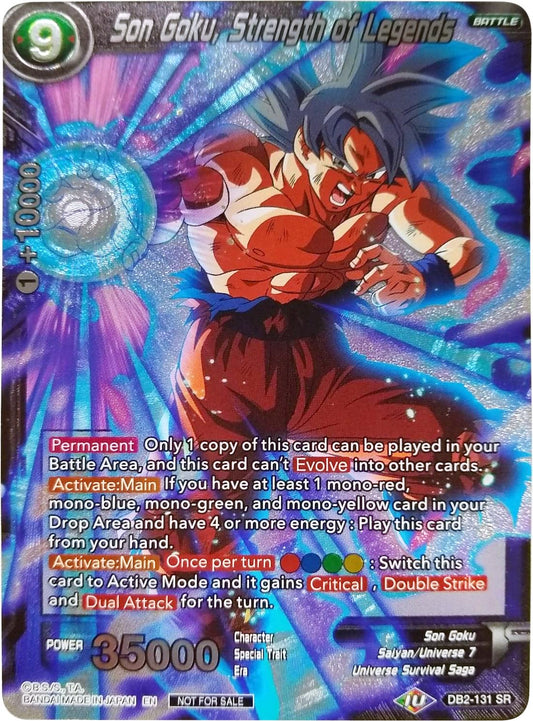 Son Goku, Strength of Legends DB2-131 SR Foil - Mint