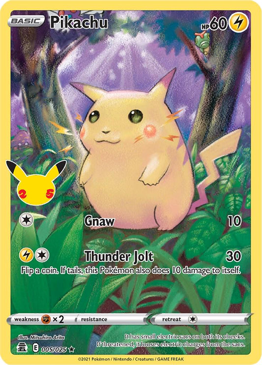 Pikachu - Pokémon Celebrations: 25th Anniversary - Near Mint