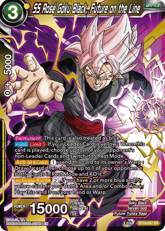 SS Rosé Goku Black, Future on the Line BT16-087 SR Foil - Mint