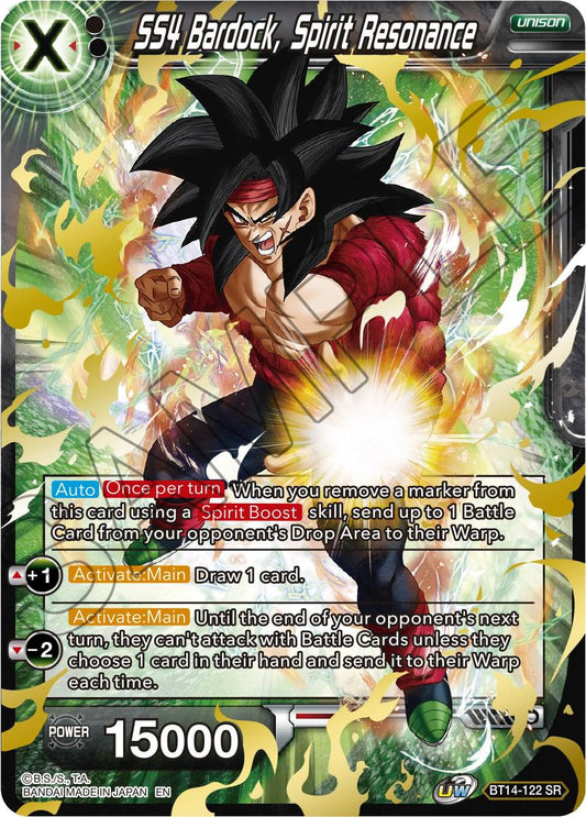 SS4 Bardock, Spirit Resonance BT14-122 SR Foil - Mint