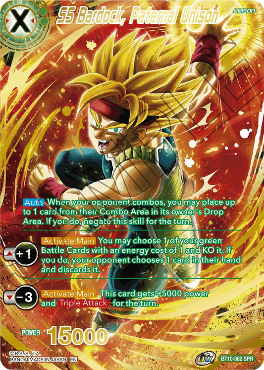 SSB Bardock, Paternal Unison BT10-062 SPR Foil - Mint